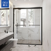 卫生间整体简易隔断浴室定制一字形淋浴房门玻璃移门F1