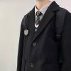 木村叔dk日系制服毛呢大衣男士冬季短款毛呢西服男生双面呢子外套