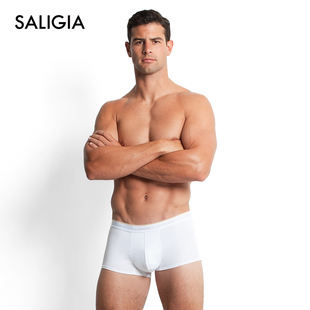 saligia撒利加经典纯色，莫代尔棉冰丝性感，中腰男士男生平角内裤3条
