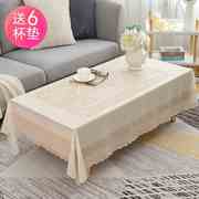 茶几桌布pvc防水防烫台布，家用欧式茶几，桌布塑料蕾丝长方形烫金