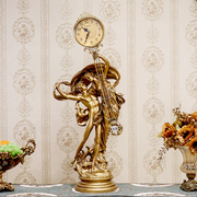 欧式座钟客厅艺术摆钟时钟，落地钟表摆件创意新中式，轻奢台式现代大