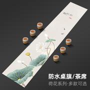 新中式桌旗长方形桌巾布红木(布红木，)茶几桌布装饰布，茶台布艺棉麻防水茶席