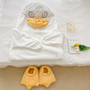 儿童睡衣珊瑚绒卡通宝宝连体，睡袍网红小黄鸭男女童睡衣搞怪可达鸭