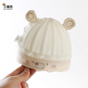 婴儿帽子夏季薄款新生儿胎帽0-3个月婴幼儿宝宝护卤门初生儿睡帽