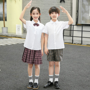 深圳市校服小学生指定统一礼服，夏季夏天女生男童，一年级白衬衫套装