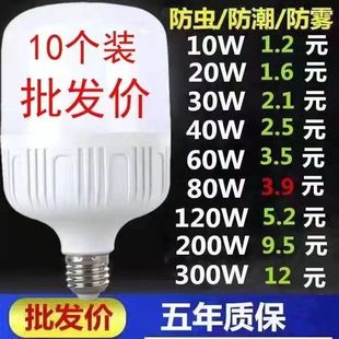 led灯泡超亮省电护眼白光大螺口E27螺丝口球形灯泡家用节能灯商用