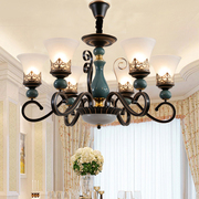欧式客厅吊灯别墅大厅餐厅卧室，灯酒店美式灯简约现代陶瓷吊灯灯具