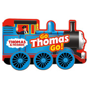 托马斯小火车造型书thomasandfriendsgothomasgo英文原版儿童早教益智英语，启蒙纸板书玩具书轮子可跑进口书籍