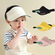 遮阳帽婴儿防晒帽夏季出游男女童太阳帽户外运动空顶帽大檐紫外线