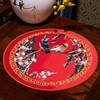 定制中式餐垫隔热垫刺绣餐桌垫布艺杯垫欧式茶几防烫碗垫花瓶托盘