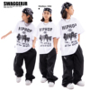 swaggerjr儿童街舞潮服hiphop短袖长裤套装夏季炸街嘻哈，演出服装