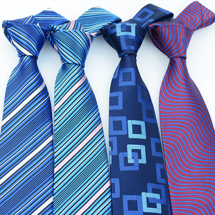 建行领带男士员工工作服同款条纹拉链款免打免系懒人方便领带夹