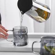 创意玻璃凉水壶耐高温防爆家用客厅冷水壶，套装大容量开水泡花茶壶