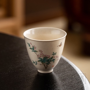 草木灰复古手工茶杯陶瓷品茗杯家用日式功夫茶具单杯主人茶碗杯子