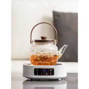 玻璃蒸煮茶壶电陶炉加热烧水水，茶道用小型围炉，煮茶壶煮茶器煮茶炉
