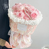 刺绣樱花粉小香风布艺包装材料，网红布艺粉色提花，面料网红真丝布