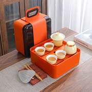 旅行车载茶具套装小套组收纳盒便携式户外泡茶壶茶杯功夫茶具LOGO