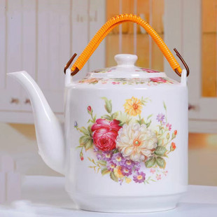 景德镇陶瓷茶壶家用大容量，凉水壶耐高温青花瓷，冷水壶过滤泡茶壶