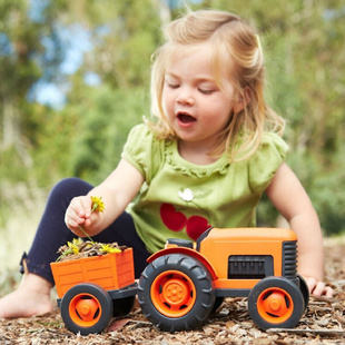 美国Green Toys儿童拖拉机玩具车农场工程车宝宝小汽车拖车1-3岁6