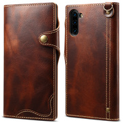 适用于三星galaxy Note10手机壳note10+真皮plus皮套leather case