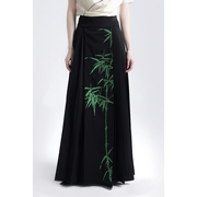 APOZi collection山水序曲竹刺绣新中式国风改良马面裙夏季半身裙