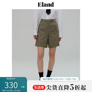 eland衣恋潮流女士小众设计感学院风格，纹短裤时尚休闲裤夏季