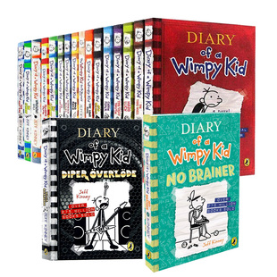 小屁孩日记英文原版 Diary Of A Wimpy Kid 1-17-18 英版 英语章节桥梁书 Jeff Kinney 美国初中小学生课外读物漫画小说 7-12岁