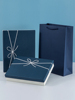 礼物盒空盒精美生日礼盒简约蓝色包装盒装围巾衣服大号盒定制
