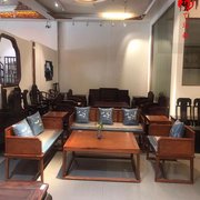 红木家具缅甸花梨新中式，沙发123六件套小户型客厅实木沙发组合