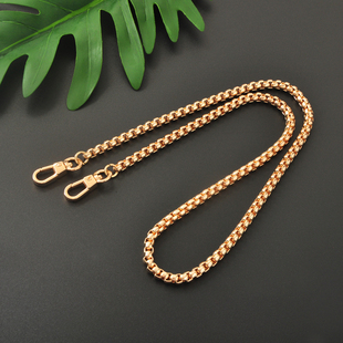 6mm粗直金色盒子链，包链金属链条皮包配件五金，包链子(包链子)金属包链