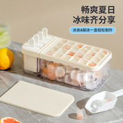冰块模具二合一制冰盒家用食品级，雪糕冰棍冰棒冻冰储存盒神器冰格