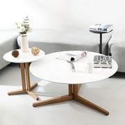 简约客厅沙发茶几胡桃色现代简约风小边几橡木边桌设计师创意家具