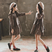 日本gk潮流女童碎花连衣裙马甲，两件套装韩版洋气中大童秋季休闲裙
