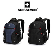 suissewin双肩包男女学生书包商务，休闲电脑包时尚瑞士军背包