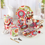 唐山骨瓷咖啡杯碟套装，北欧风单人茶具子母，壶英式下午茶茶壶茶杯