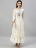 印度进口女装特色民族风2件套纯棉刺绣简约米白色春夏薄款5095