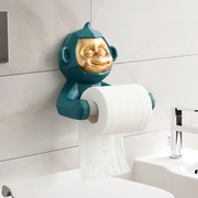 北欧简约厕所纸巾架可爱卡通免打孔浴室厕所卫生间防水卷纸架挂架