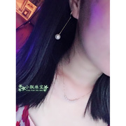 10-11mm中国南珠天然珍珠耳钩18K金白色珍珠耳环耳线耳钩