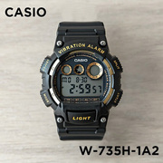 卡西欧CASIO W-735H-1A2 黑色运动十年电力户外游泳级防水电子表