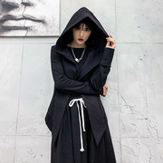 不规则外套女春秋暗黑系女装个性显瘦小众设计感上衣长袖卫衣开衫