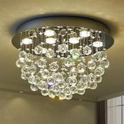 led主卧室水晶吸顶灯圆形客厅简约现代大气温馨婚房间灯具