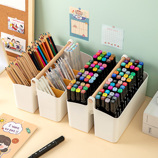 笔筒彩笔彩铅笔儿童画笔，水彩笔桌面，收纳盒蜡笔马克笔学生文具