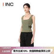 MIAOU设计师品牌IINC 24SS 带扣吊带运动显瘦背心女