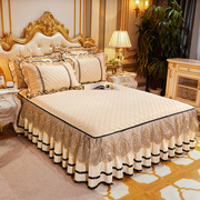天鹅绒欧棉床裙单件秋冬可拆卸床罩床垫防尘床套单人1.5米1.8式夹
