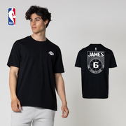 NBA男款运动休闲健身圆领舒适短袖T恤湖人队詹姆斯