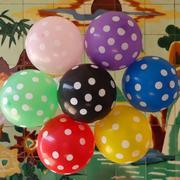 波波球内球彩色波点气球加厚印花创意圆点儿童生日派对装饰透明套