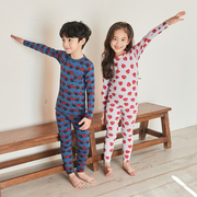 moimoi韩国宝宝家居服儿童家居服内衣套装睡衣弹力薄有机棉无荧光