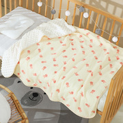 豆豆毯婴儿盖毯安抚宝宝新生儿小毯子儿童毛毯幼儿园夏凉被子薄被