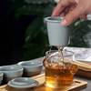 旅行茶具套装家用简约陶瓷哥窑茶杯过滤旅行便携包功夫茶具干