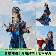 儿童摄影服装苗疆主题女孩藏族表演服饰演出服影楼拍照旅拍写真照